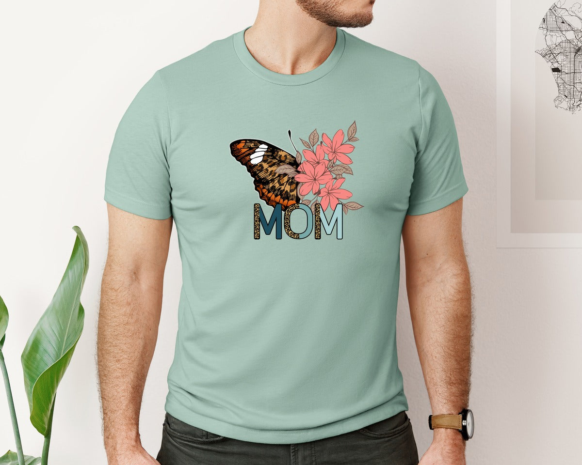 brand:Bella Canvas|color:Dusty Blue|Mothers Day Vintage Mom Graphic T-Shirt