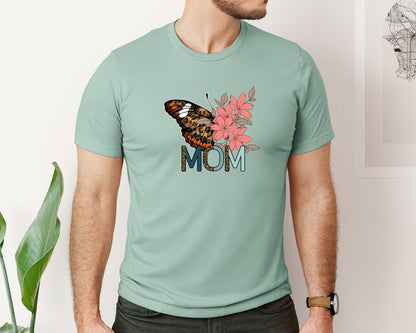 brand:Bella Canvas|color:Dusty Blue|Mothers Day Vintage Mom Graphic T-Shirt