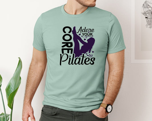 Adore Your Core Pilates Workout Graphic T-Shirt