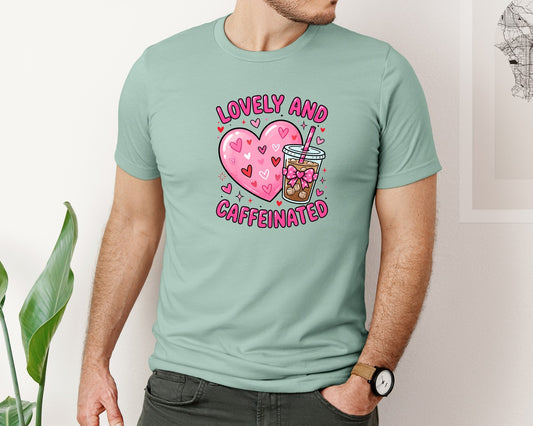 Cute Valentine Iced Coffee Graphic T-Shirt