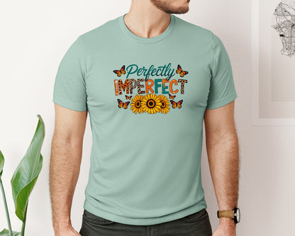 brand:Bella Canvas|color:Dusty Blue|Perfectly Imperfect Leopard Graphic T-Shirt