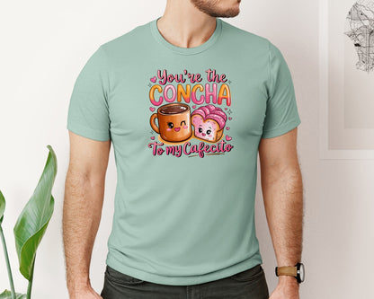 brand:Bella Canvas|color:Dusty Blue|Valentines Day Mexican Dessert Graphic T-Shirt