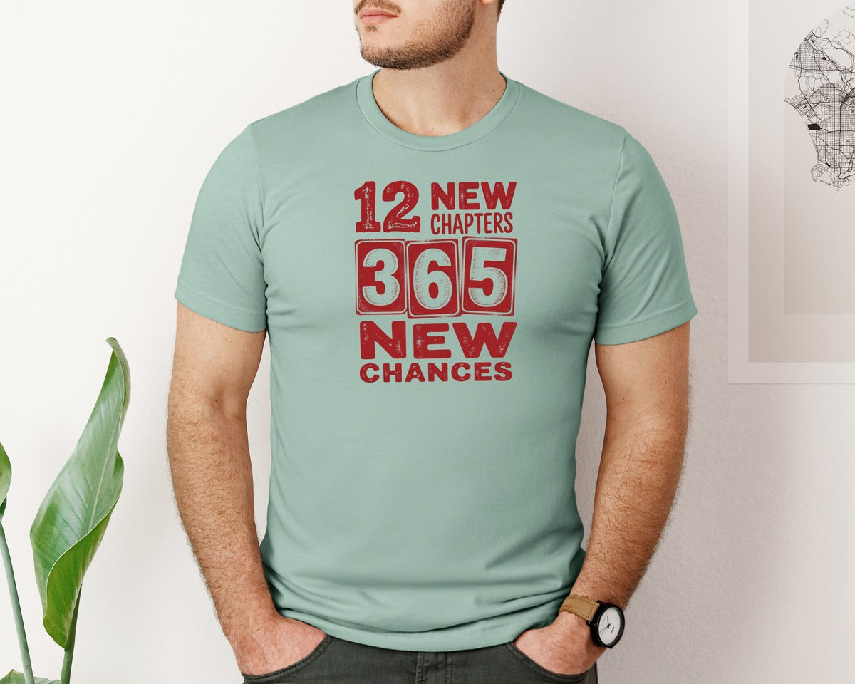 brand:Bella Canvas|color:Dusty Blue|Happy New Years Motivational Graphic T-Shirt