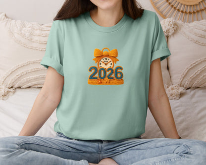 brand:Bella Canvas|color:Dusty Blue|Crochet New Year 2026 13 Graphic T-Shirt