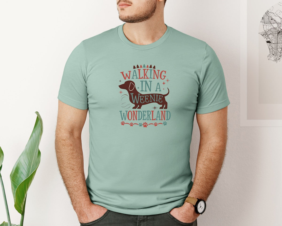 brand:Bella Canvas|color:Dusty Blue|Funny Christmas Dog Saying 3 Graphic T-Shirt