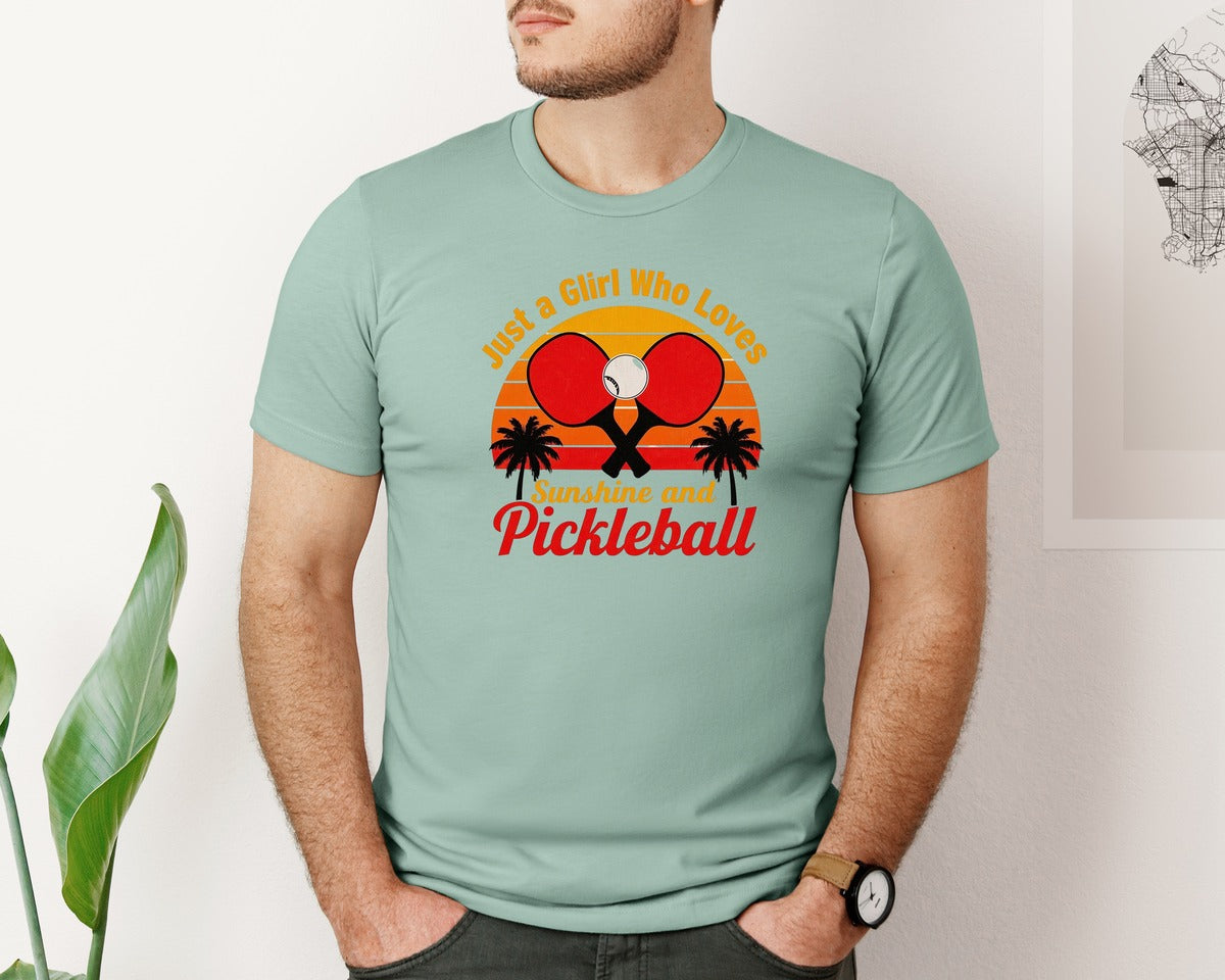 brand:Bella Canvas|color:Dusty Blue|Pickleball Lover T Shirt Design 5 Graphic T-Shirt
