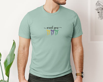 brand:Bella Canvas|color:Dusty Blue|Mardi Gras Mardi Gras 6 Graphic T-Shirt