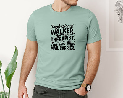 brand:Bella Canvas|color:Dusty Blue|Mail Carrier Graphic T-Shirt