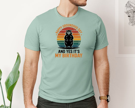 Groundhog Day Birthday Graphic T-Shirt