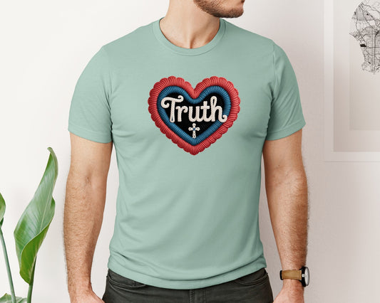 Faux Yarn Christian Valentine 2 Graphic T-Shirt
