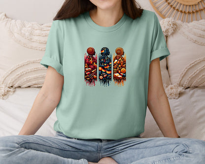 brand:Bella Canvas|color:Dusty Blue|Black History Month Pngafrican 5 Graphic T-Shirt
