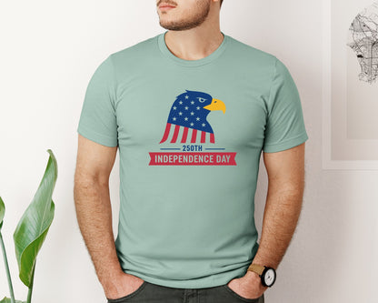 brand:Bella Canvas|color:Dusty Blue|American Eagle 250Th 2 Graphic T-Shirt