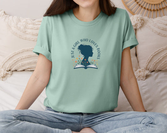 Just A Girl Who Loves Books Book Lover 2 Graphic T-Shirt