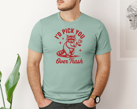 Valentines Day Raccoon T Shirt Graphic T-Shirt