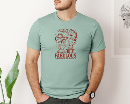 brand:Bella Canvas|color:Dusty Blue|Vintage Woman Shirtretro House Wife Graphic T-Shirt