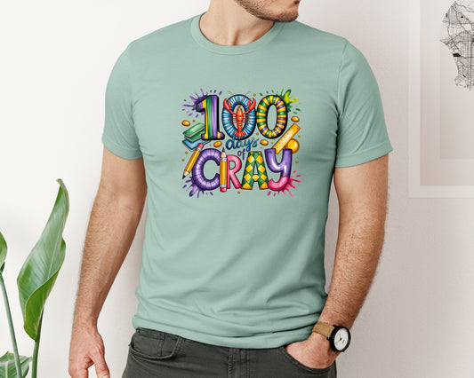 100 Days Of Cray Mardi Gras 2 Graphic T-Shirt