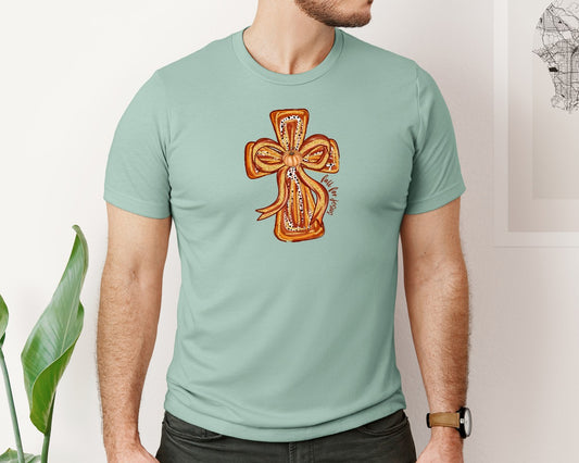 Fall For Jesus Christian Fall Cross Graphic T-Shirt