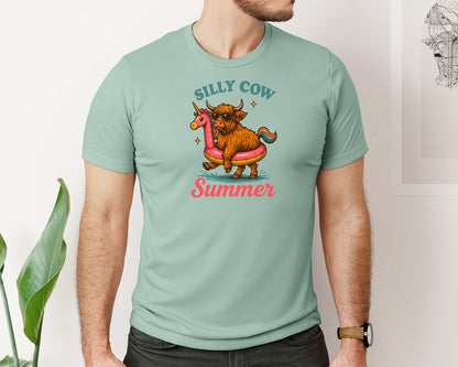 brand:Bella Canvas|color:Dusty Blue|Silly Summer Floaties T Shirt Graphic T-Shirt
