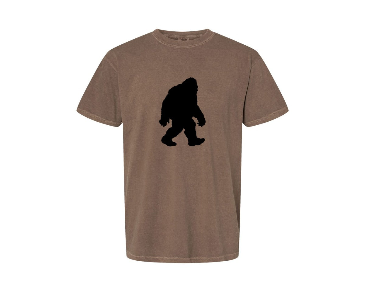 brand:Comfort Colors|color:Espresso|Bigfoot Sasquatch Figure Design Graphic T-Shirt