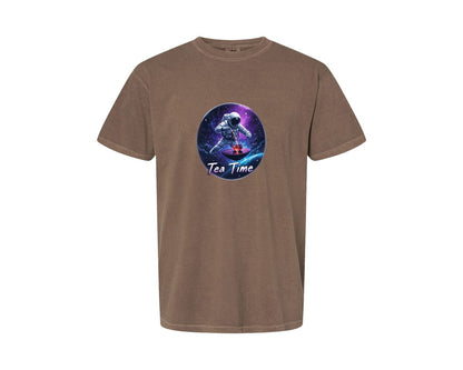 brand:Comfort Colors|color:Espresso|Astronaut Tea Time In Space T Shirt Graphic T-Shirt