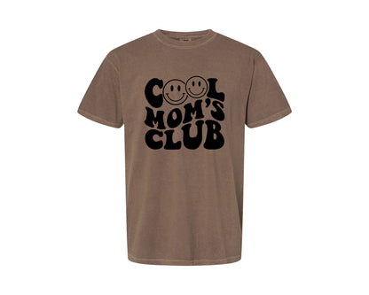 brand:Comfort Colors|color:Espresso|Cool Moms Club Wavy 2 Graphic T-Shirt