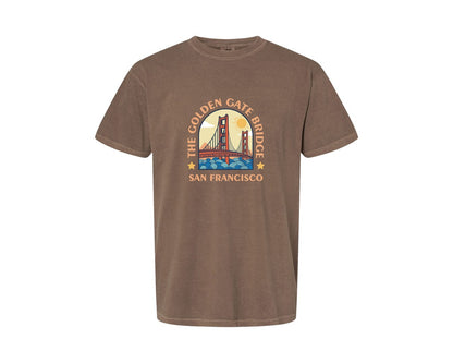 brand:Comfort Colors|color:Espresso|The Golden Gate Bridge Graphic T-Shirt