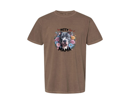 brand:Comfort Colors|color:Espresso|Pitty Mama Cute Pitbull Dog 2 Graphic T-Shirt
