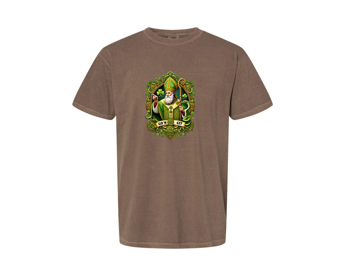 brand:Comfort Colors|color:Espresso|St Patricks Day Saint Patrick Graphic T-Shirt