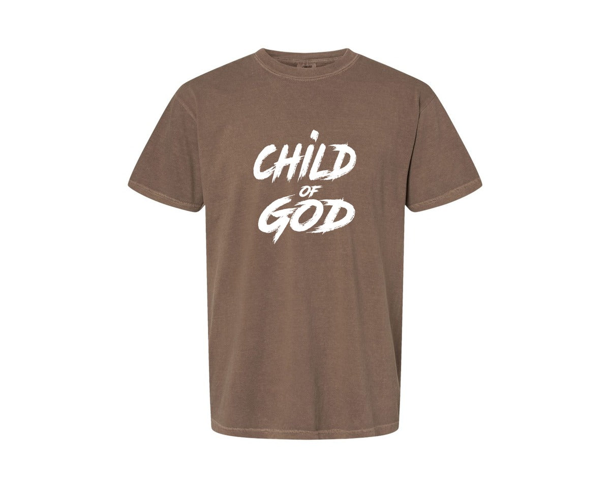 brand:Comfort Colors|color:Espresso|Child Of God Shirt Design Jesus 2 Graphic T-Shirt