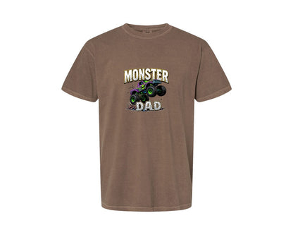 brand:Comfort Colors|color:Espresso|Fathers Day Monster Truck T Shirtdesign Graphic T-Shirt