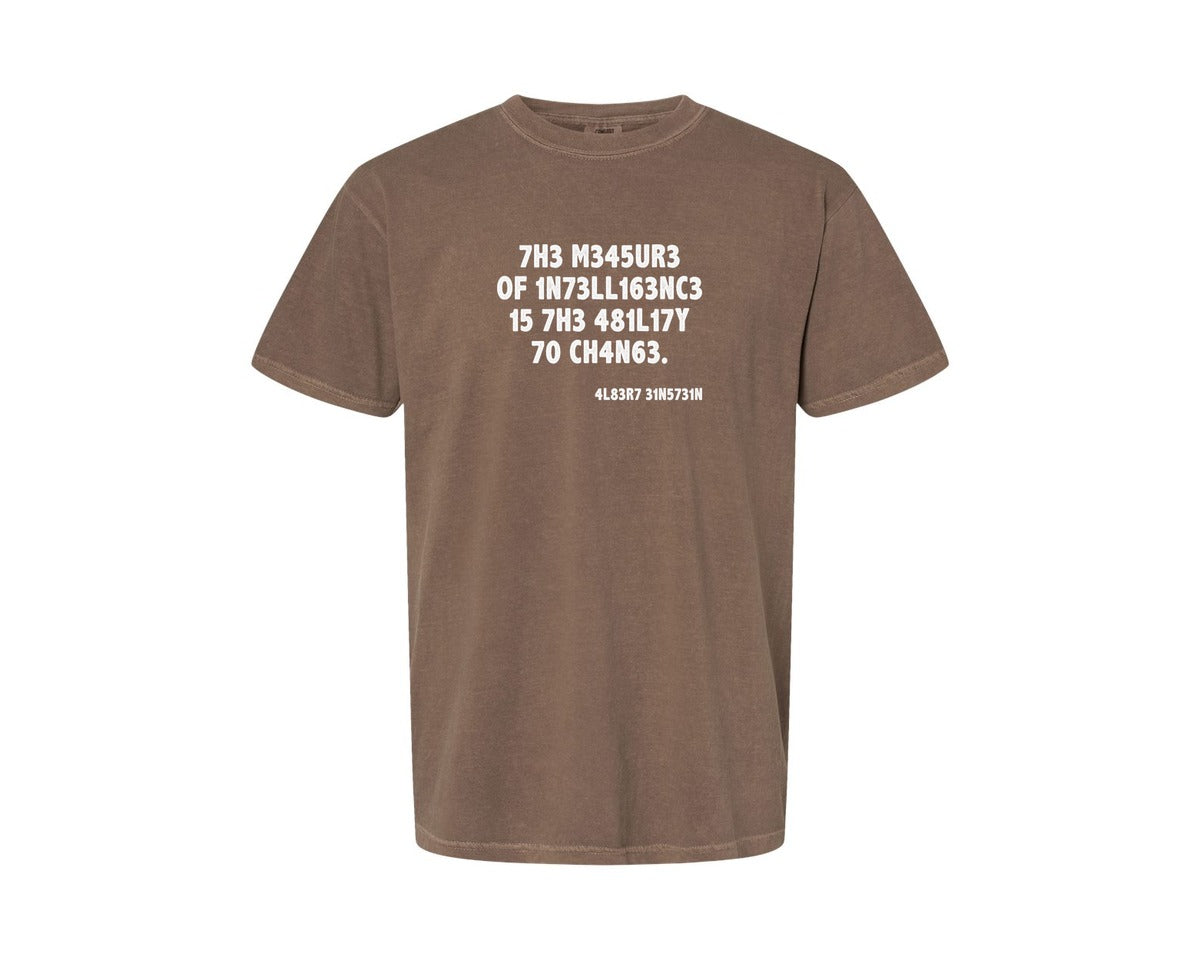 brand:Comfort Colors|color:Espresso|Einstein The Measure Of Intelligence Graphic T-Shirt
