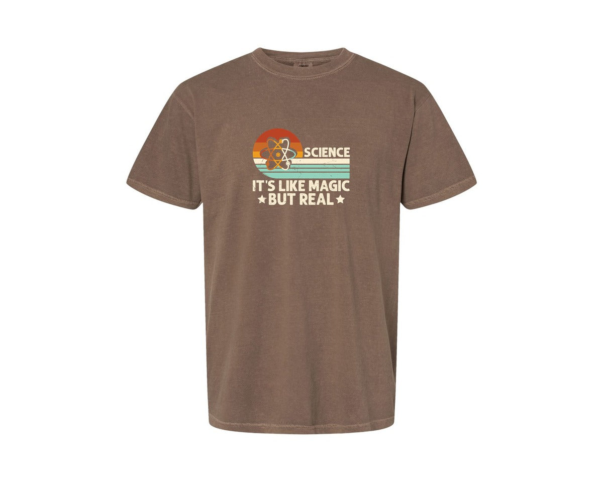 brand:Comfort Colors|color:Espresso|Science Its Like Magic But Real T Shirt 2 Graphic T-Shirt