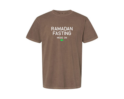 brand:Comfort Colors|color:Espresso|Ramadan Fasting Mode On Ramadan Typogra Graphic T-Shirt