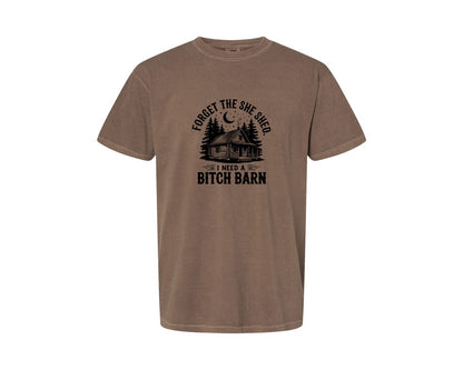 brand:Comfort Colors|color:Espresso|Farm Home Svgforget The She Shed Tshirt Graphic T-Shirt