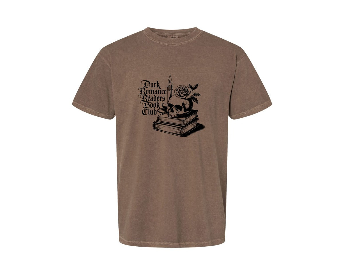 brand:Comfort Colors|color:Espresso|Dark Romance Readers Book Club T Shi Graphic T-Shirt