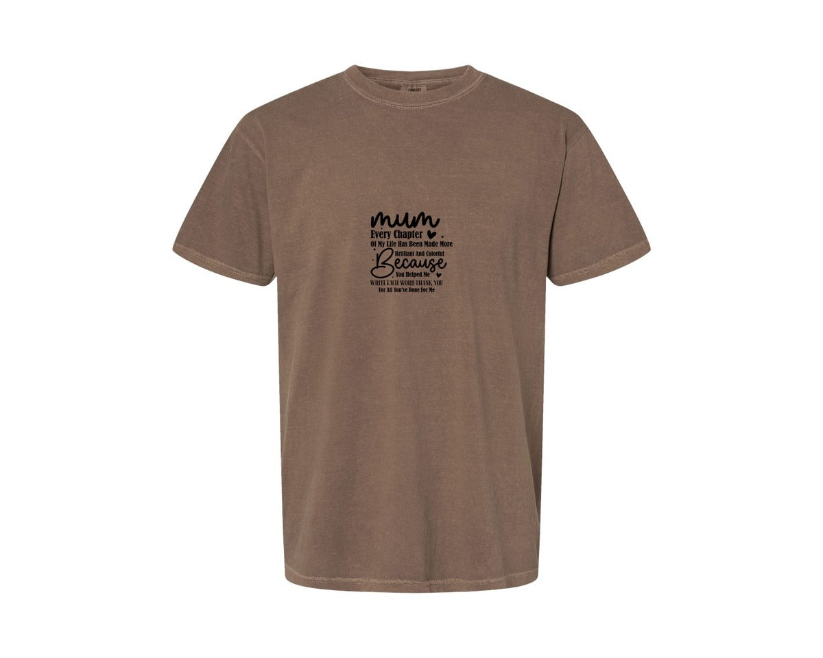 brand:Comfort Colors|color:Espresso|Mothers Day Design Mum Design 2 Graphic T-Shirt