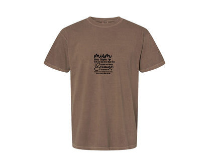 brand:Comfort Colors|color:Espresso|Mothers Day Design Mum Design 2 Graphic T-Shirt