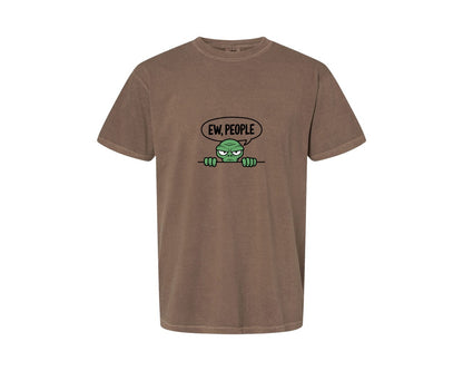 brand:Comfort Colors|color:Espresso|Ew People Alien Ufo T Shirt Design Graphic T-Shirt