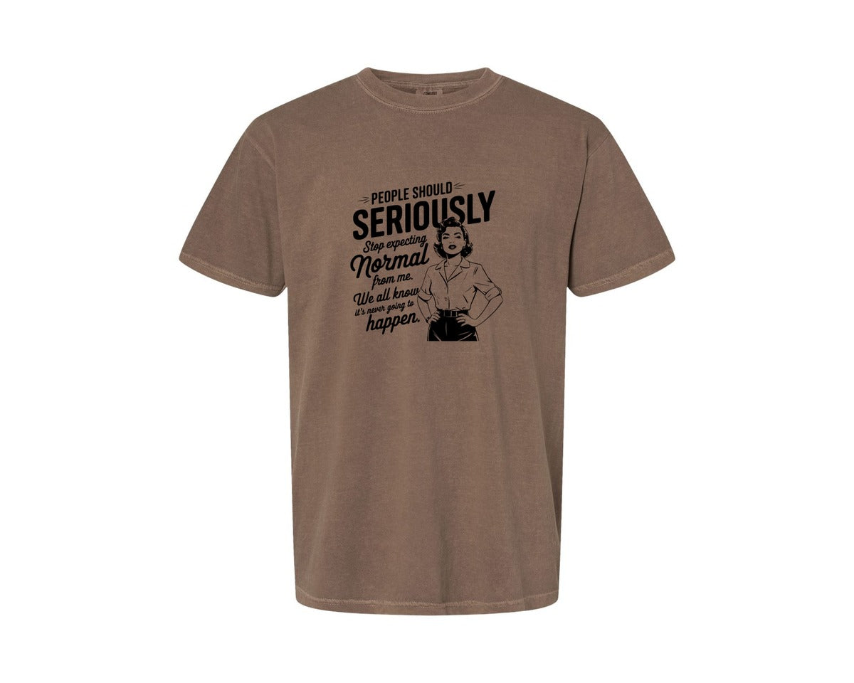 brand:Comfort Colors|color:Espresso|Vintage Funny Trendy Woman Shirt Design Graphic T-Shirt