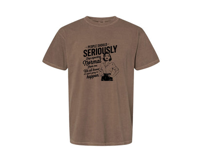 brand:Comfort Colors|color:Espresso|Vintage Funny Trendy Woman Shirt Design Graphic T-Shirt