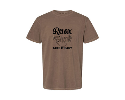 brand:Comfort Colors|color:Espresso|Relax Take It Easy T Shirt Graphic T-Shirt