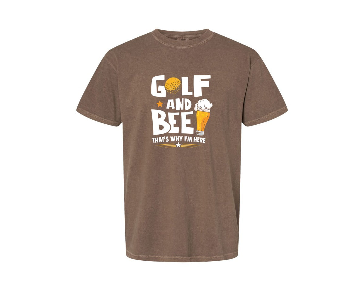 brand:Comfort Colors|color:Espresso|Funny Golf Beer Lover T Shirt Desin Graphic T-Shirt