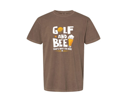 brand:Comfort Colors|color:Espresso|Funny Golf Beer Lover T Shirt Desin Graphic T-Shirt