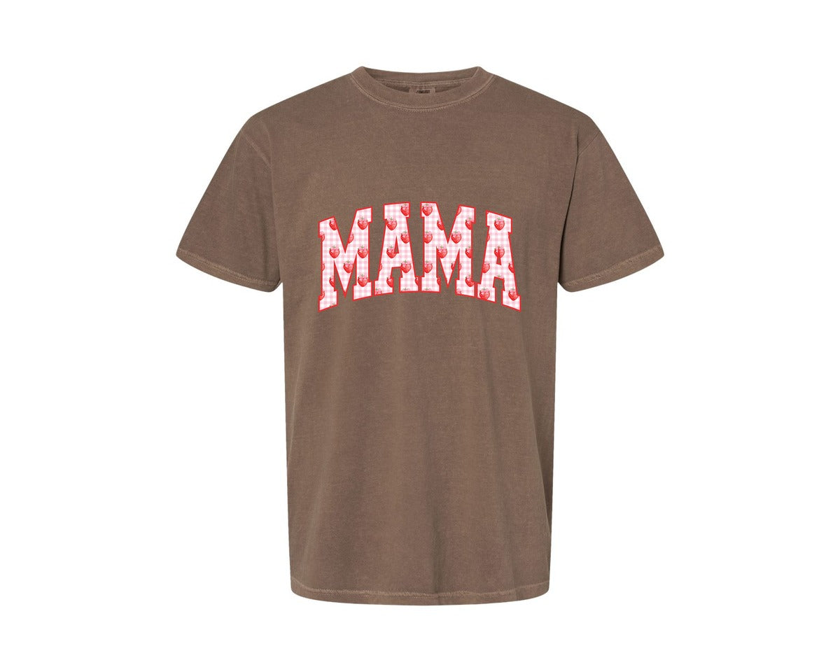 brand:Comfort Colors|color:Espresso|Mama Summer Spring Mama Strawberry Graphic T-Shirt