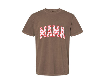 brand:Comfort Colors|color:Espresso|Mama Summer Spring Mama Strawberry Graphic T-Shirt