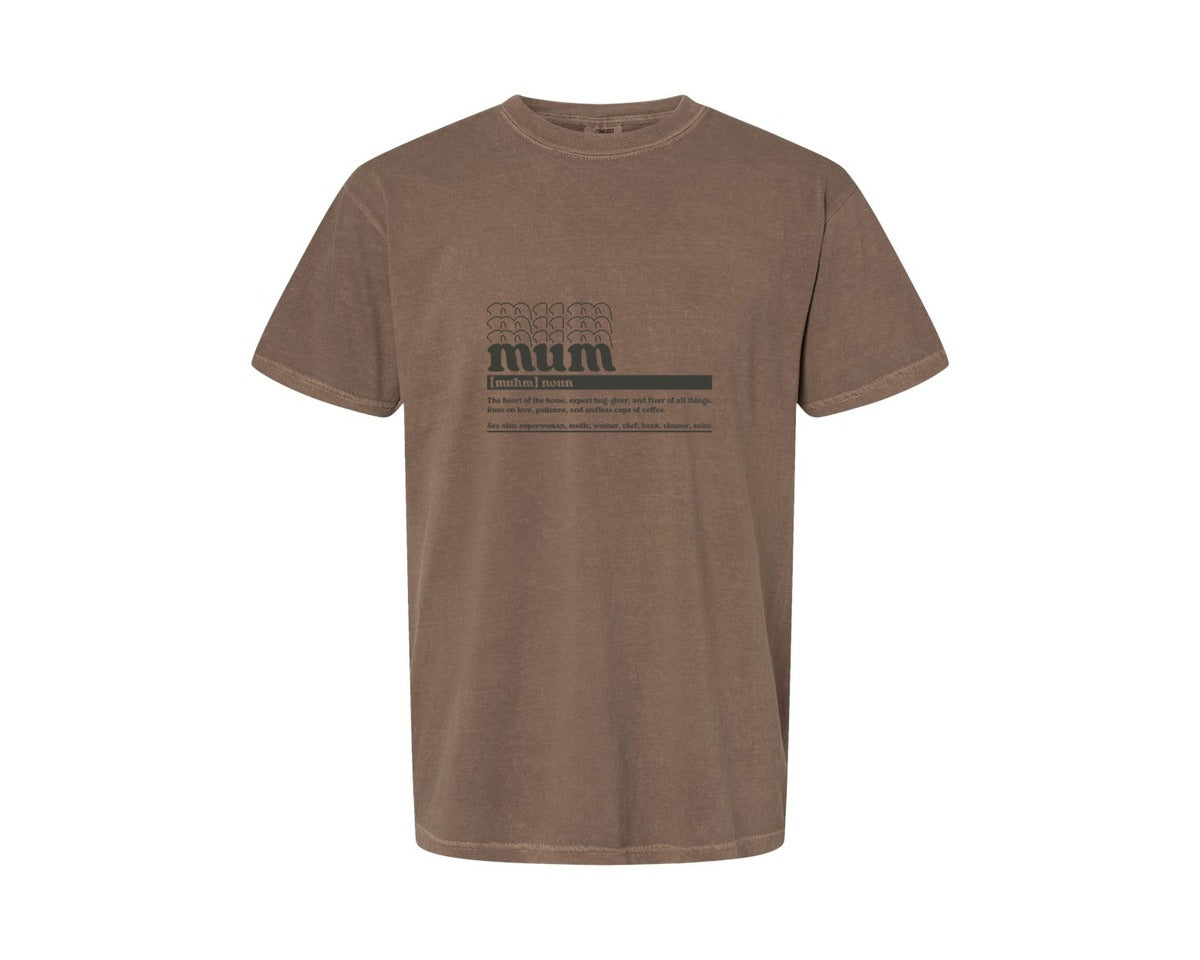 brand:Comfort Colors|color:Espresso|Mother Mum Funny Definition Graphic T-Shirt