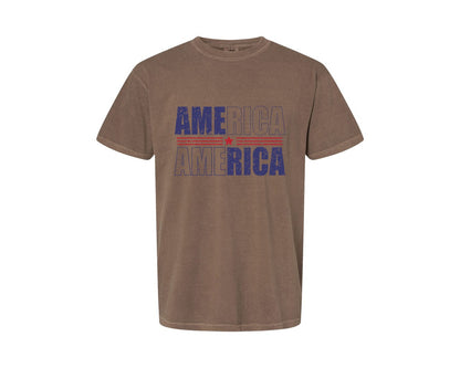 brand:Comfort Colors|color:Espresso|America Patriotic Graphic T-Shirt