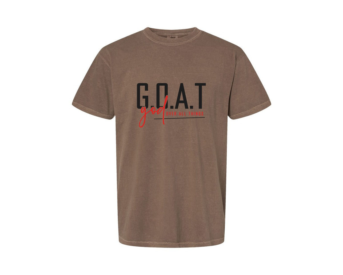 brand:Comfort Colors|color:Espresso|God Over All Things Shirt Design Graphic T-Shirt