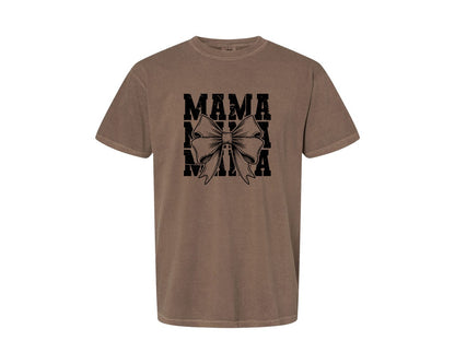 brand:Comfort Colors|color:Espresso|Mama Mom Mama Coquette Graphic T-Shirt