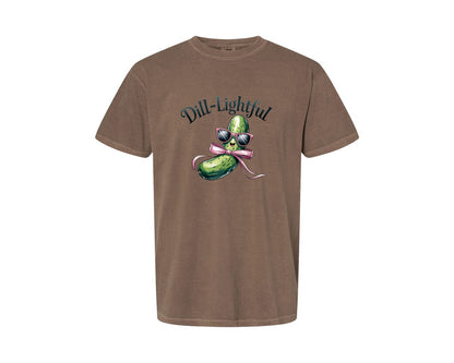 brand:Comfort Colors|color:Espresso|Dill Lightful Funny Pickle 2 Graphic T-Shirt